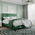 Queen size Green Velvet Upholstered Platform Bed Frame with Headboard Q280-QGRAVWB1891245