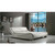 Queen Modern White Upholstered Platform Bed with Curved Sides & Headboard Q280-MQPB65184158