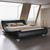 Full Modern Black Upholstered Platform Bed Frame with Sleigh Curved Headboard Q280-BLFUSCLU249528461