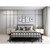King Black Metal Platform Bed Frame with Rounded Corners Headboard Footboard Q280-KNGBLKHF16958284