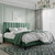 King size Modern Green Velvet Upholstered Platform Bed with Headboard Q280-GRKNAVWPB227936581