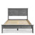 Twin Size Coastal Dorm Farmhouse Solid Pine Wood Platform Bed in Rustic Grey Q280-TWDO1832