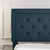 King Adjustable Height Platform Bed Frame with Blue Upholstered Headboard Q280-KIBL3099