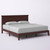 King Traditional Solid Oak Wooden Platform Bed Frame with Headboard in Cherry Q280-CHWA6789