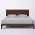 King Traditional Solid Oak Wooden Platform Bed Frame with Headboard in Cherry Q280-CHWA6789