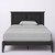 Full Traditional Solid Oak Wooden Platform Bed Frame with Headboard in Black Q280-REWA5477