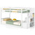Twin Over Twin Low Bunk Bed with Storage Stairs Solid Wood Floor Bunk Bed Frame-White B593-HU10918+