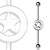 316L Surgical Steel Industrial Barbell with Star Logo T575-S0671356634