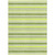 5' X 8' Green and Yellow Striped Washable Non Skid Indoor Outdoor Area Rug N270-561153