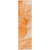 8' Runner Orange Abstract Washable Non Skid Indoor Outdoor Runner Rug N270-559749