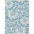 8' X 10' Denim and Ivory Floral Washable Non Skid Indoor Outdoor Area Rug N270-562440