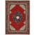 3' X 5' Blue and Red Oriental Power Loom Area Rug N270-509249 3' X 5' Blue and Red Oriental Power Loom Area Rug N270-509249