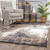 8' X 11' Ivory And Navy Retro Modern Area Rug N270-392350 8' X 11' Ivory And Navy Retro Modern Area Rug N270-392350