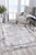 5' X 8' Gray and Ivory Abstract Power Loom Area Rug N270-393216