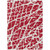 8' X 10' Red and White Abstract Washable Non Skid Indoor Outdoor Area Rug N270-559322