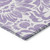 8' X 8' Purple and Ivory Round Floral Washable Non Skid Indoor Outdoor Area Rug N270-562520