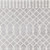 12' Runner Gray and Ivory Moroccan Power Loom Washable Runner Rug N270-532889