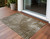2' X 3' Chocolate Abstract Washable Non Skid Indoor Outdoor Area Rug N270-561957