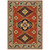 3' X 5' Red Blue and White Oriental Power Loom Area Rug N270-509256