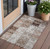 2' X 3' Taupe and Ivory Patchwork Washable Non Skid Indoor Outdoor Area Rug N270-563520