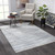 5' X 8' Navy Blue Decorative Stripes Area Rug N270-390071