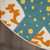 5' Round Yellow And Ivory Round Indoor Outdoor Area Rug N270-385091