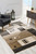 10' Beige Abstract Power Loom Runner Rug N270-393903