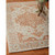 5' X 8' Orange and Ivory Medallion Area Rug N270-395914