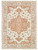 5' X 8' Orange and Ivory Medallion Area Rug N270-395914