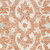 5' X 8' Orange and Ivory Medallion Area Rug N270-395914