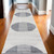 10' Runner Blue and Ivory Geometric Power Loom Washable Runner Rug N270-532846