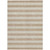 5' X 8' Beige Striped Washable Non Skid Indoor Outdoor Area Rug N270-561036