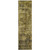 8' Runner Green Abstract Washable Non Skid Indoor Outdoor Runner Rug N270-563089