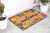 24" X 36" Natural and Black Coir Floral Welcome Outdoor Door Mat N270-555219