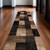 15' Brown Black and Tan Geometric Power Loom Runner Rug N270-487629
