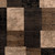 15' Brown Black and Tan Geometric Power Loom Runner Rug N270-487629