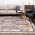 13' Runner Gray and Ivory Oriental Power Loom Runner Rug N270-394844