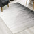 8' Black Striped Power Loom Runner Rug N270-393932