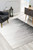 8' Black Striped Power Loom Runner Rug N270-393932