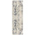 7' Runner Blue and Beige Abstract Runner Rug N270-554372