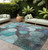 9' X 12' Gray Blue and Purple Abstract Washable Non Skid Indoor Outdoor Area Rug N270-562942