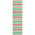 2' X 8' Red Green and White Striped Washable Non Skid Indoor Outdoor Area Rug N270-561168