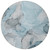 8' Round Teal Round Abstract Washable Non Skid Indoor Outdoor Area Rug N270-559537