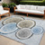 9' X 12' Blue Gold and Gray Faux Bois Washable Non Skid Indoor Outdoor Area Rug N270-564408