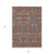 5' X 8' Red and Dark Blue Floral Washable Non Skid Indoor Outdoor Area Rug N270-564369