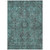 8' X 10' Turquoise Oriental Washable Non Skid Indoor Outdoor Area Rug N270-563850