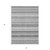 5' X 8' Gray Striped Washable Non Skid Indoor Outdoor Area Rug N270-561018