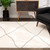 5' X 8' Ivory Modern Uneven Lattice Area Rug N270-392338