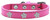 Silver Flower Widget Dog Collar Bright Pink Size 14 S528-630-1 BPK14