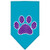 Purple Swiss Dot Paw Screen Print Bandana Turquoise Large S528-66-106 LGTQ